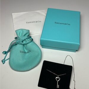 Tiffany & Co. Silver Heart Key Necklace